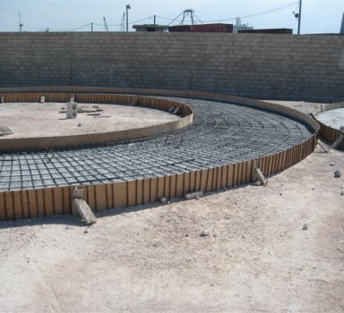 Construction de 6 bases pour des silos (2009)